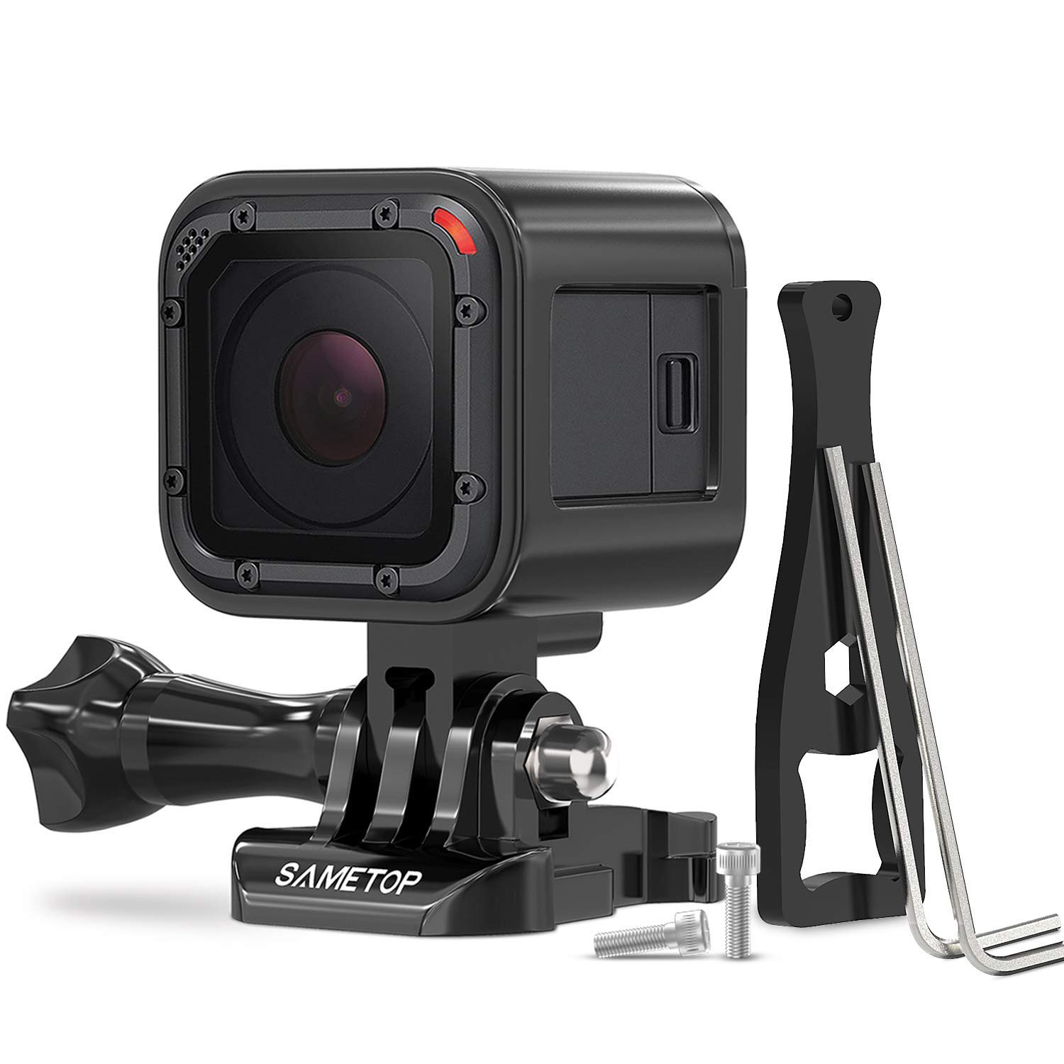 Sametop Case Frame Aluminum Alloy Housing Compatible with GoPro Hero 5 4 Session Cameras