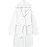 Umeyda Boys Girls Hooded Robe Kids Soft Waffle Cotton Robes Spa Bathrobe Pajamas Sleepwear, 3-12 Years