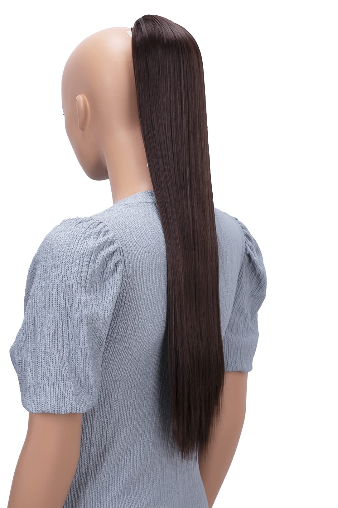 CAISHA 26" Hairpiece Ponytail Long Hair Extension Drawstring Straight Chocolate Brown PH604 โ image 1