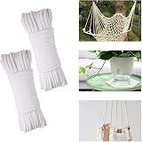 DULKET 2 Pcs 10M Cotton Rope Soft Woven Lace for Crafts Gardening Decor Knitting view 5