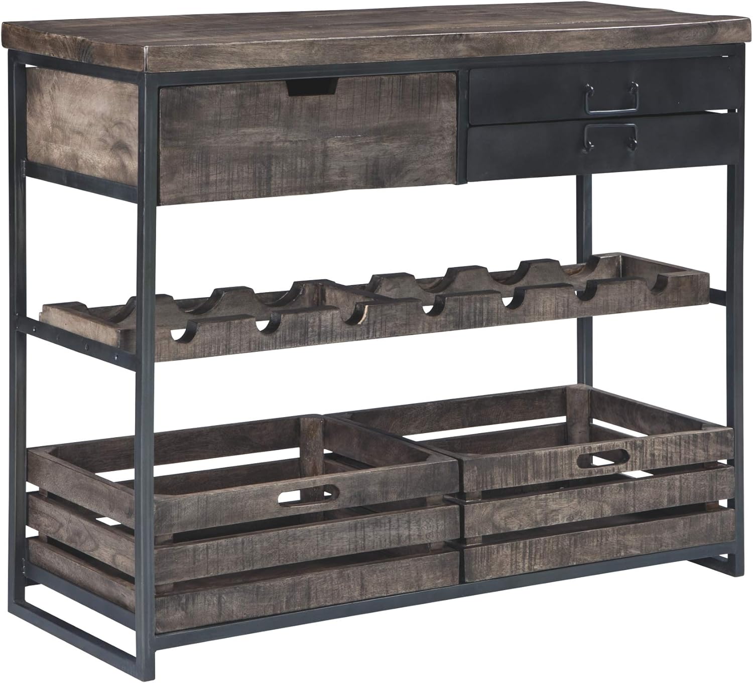 Best Wine Storage Cabinet, Gray/Black