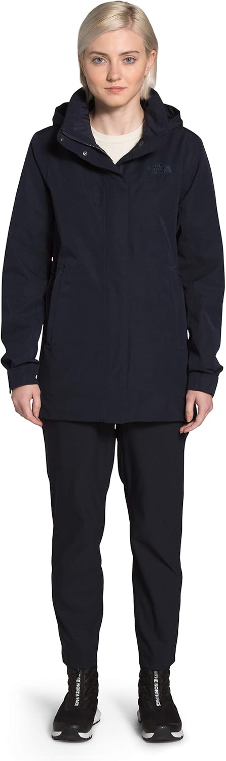 The North Face Women's Westoak Hooded Waterproof City Trench Coat: Clothing
