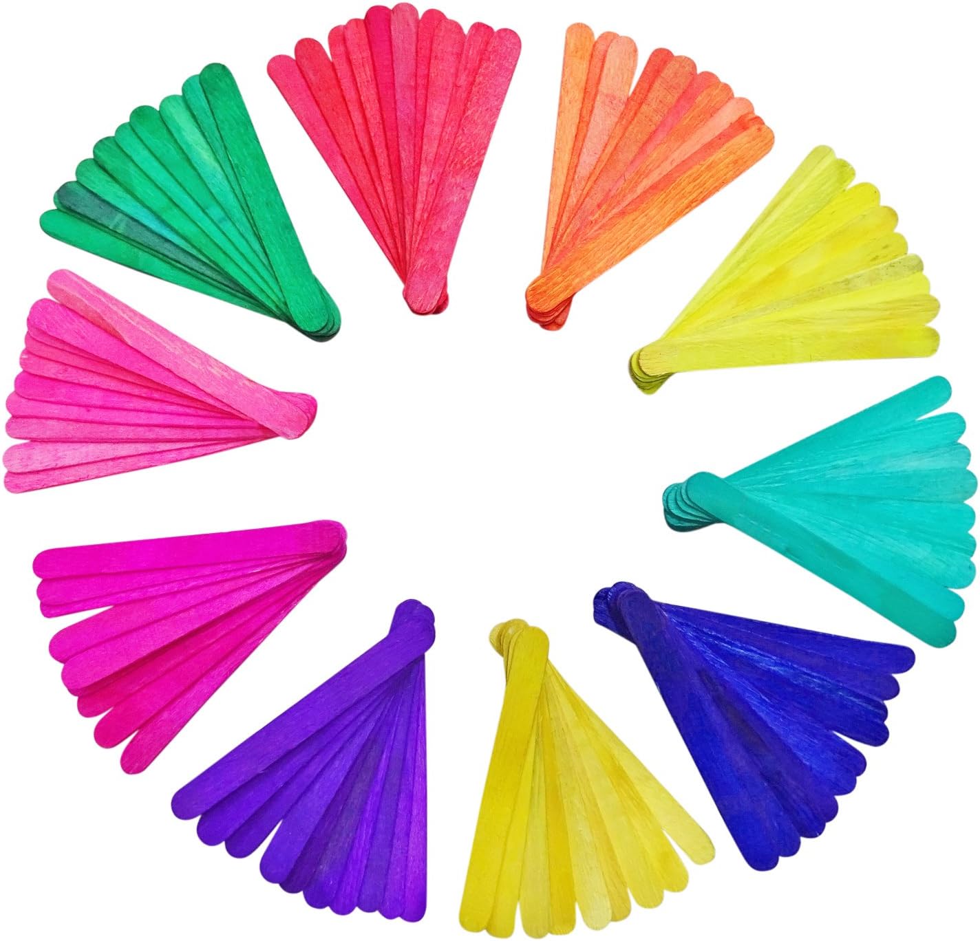 PEEGLI Bâtonnets de Glace en Bois Naturel Bâtons de Popsicle Bâtons d