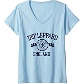 Womens Official Def Leppard University V-Neck T-Shirt