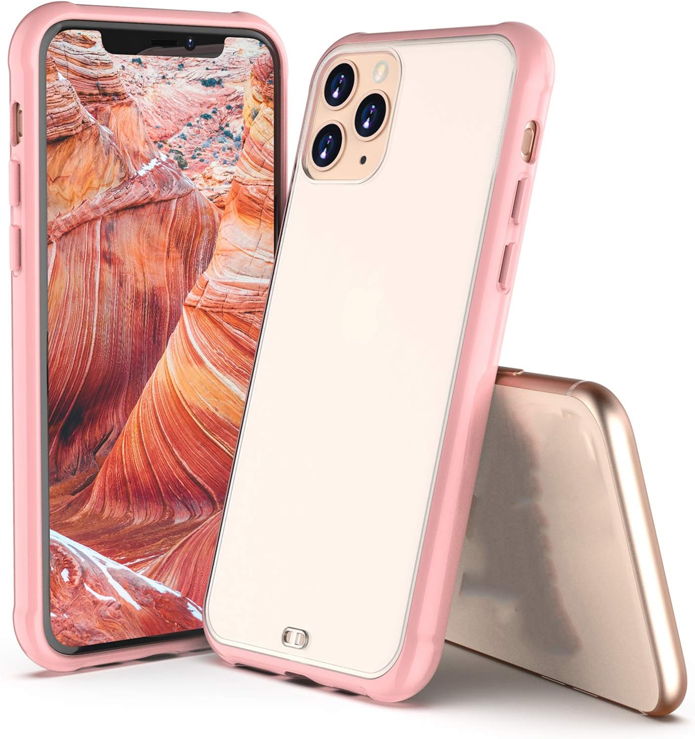 ORIbox Case Compatible with iPhone 11 pro max Case, Translucent Matte case with Soft Edges, Lightweight, Pink