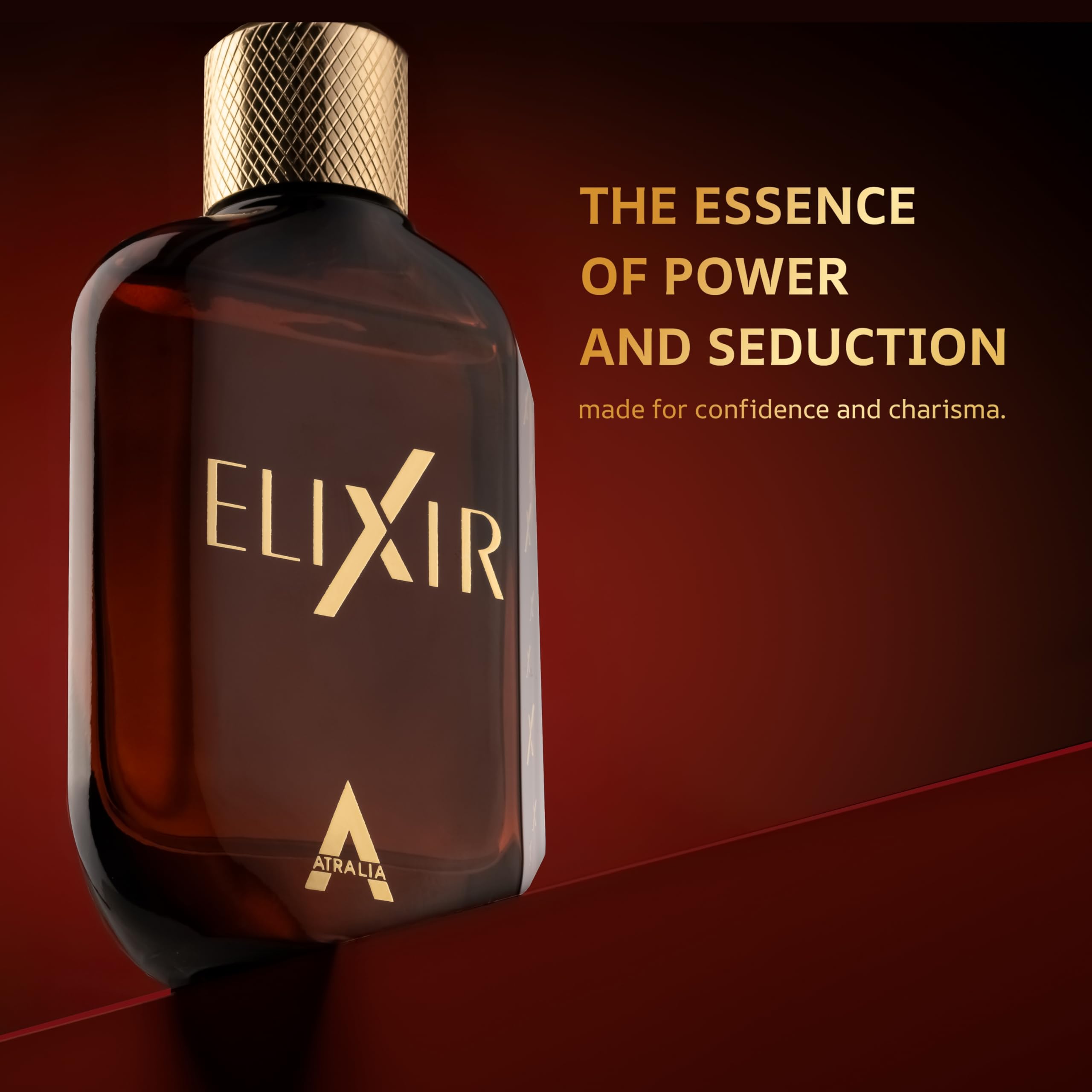 Atralia Elixir Eau de Parfum 100ML | Fresh Amber Woody Perfume for Men | Long Lasting Fragrance with Mint, Lavender, Bergamot, Amber & Vanilla