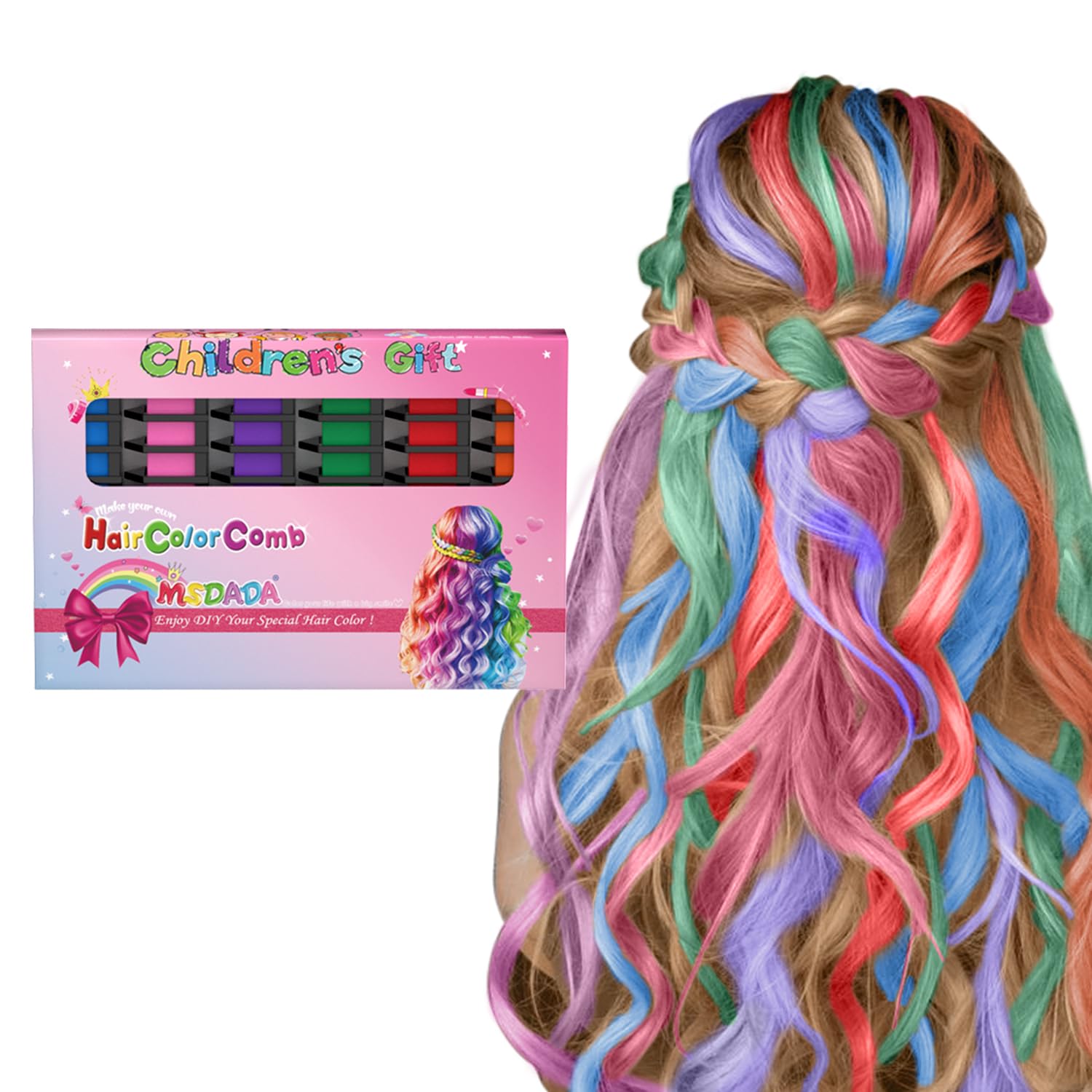 Photo 1 of *MINOR DAMAGE - USED*
New Hair Chalk Comb Temporary Hair Color Dye for Girls Kids, Washable Hair Chalk for Girls Age 4 5 6 7 8 9 10-12 Birthday Christmas New Year Cosplay Hair DIY Party