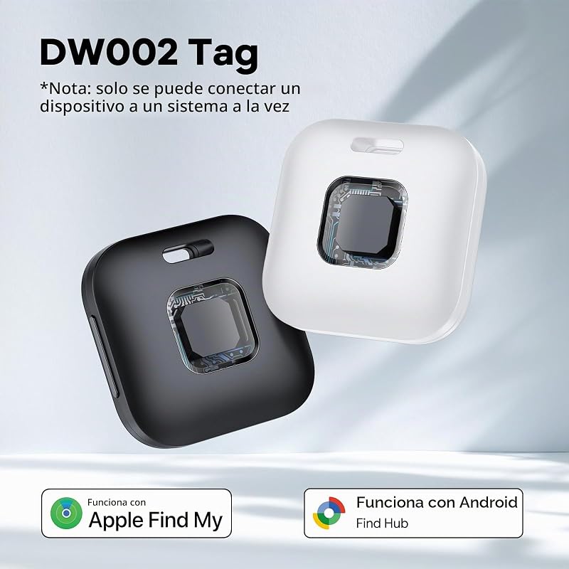 Suporte a etiquetas Air Smart para iOS Find My ou Android Find Hub 4 peças (preto)