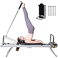 soges Foldable Pilates Reformer Machine for Home Gym, Pilates Workout Equipment for Beginner, Cardio Fitness High Strength Rebounder
