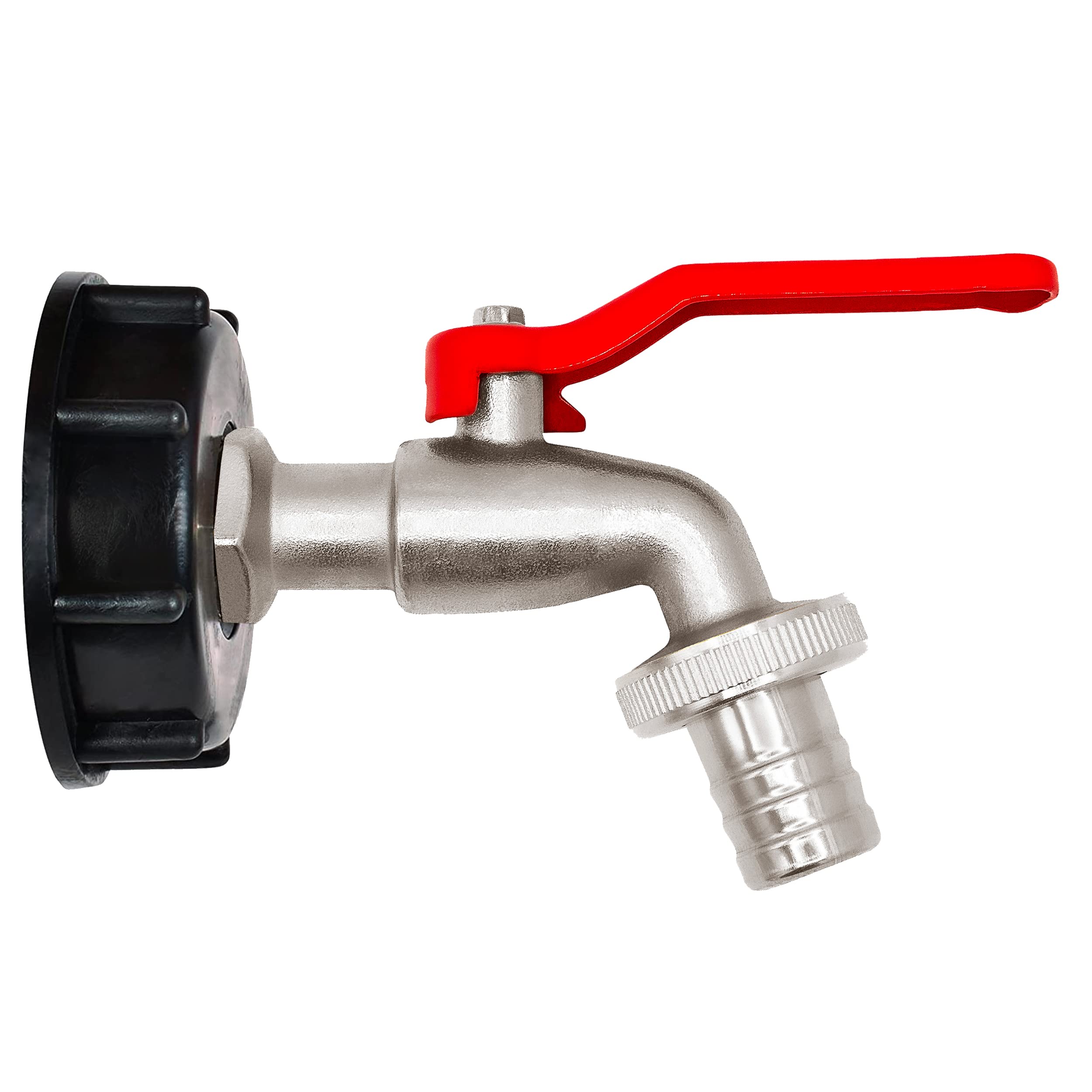 VARIOSAN IBC 11299 Outlet Tap Valve 3/4 Inch, Matt, Chrome Plated