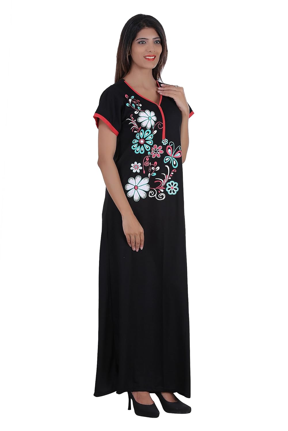 glossia beautiful cotton printed nighty/gown for women/girls(free size)