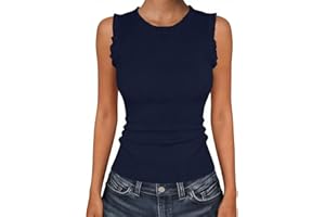 Summer Tank Tops for Women Spring Sleeveless Casual Basic Ribbed Slim Fitted Shirts 2026 Trendy Outfits