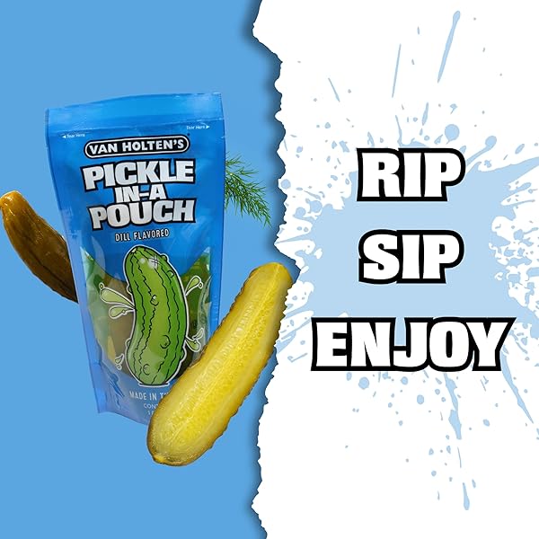 VAN HOLTEN’S PICKLES – JUMBO DILL PICKLE-IN-A-POUCH –