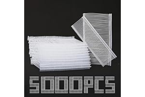 DRFZCA 1“/2 inch Standard Tagging Gun Fasteners,5000PCS Clothing Standard Label Gun Price Tagging Barbs, Plastic Garment Tag Gun Refills, Clothing Tag Gun Attachments for All Standard Price Tag Guns (2inch)