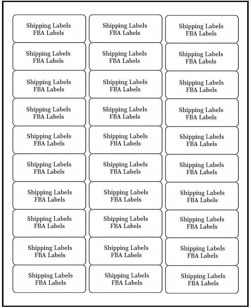 SJPACK 30-up Labels 3000 Stickers 100 Sheets 2.625 x 1 FBA Address Labels White Mailing Labels For Laser and Injet Printers : Office Products