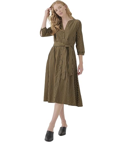 Pact Women's Fit-and-Flare Crossover Dress at Amazon Women's Clothing store