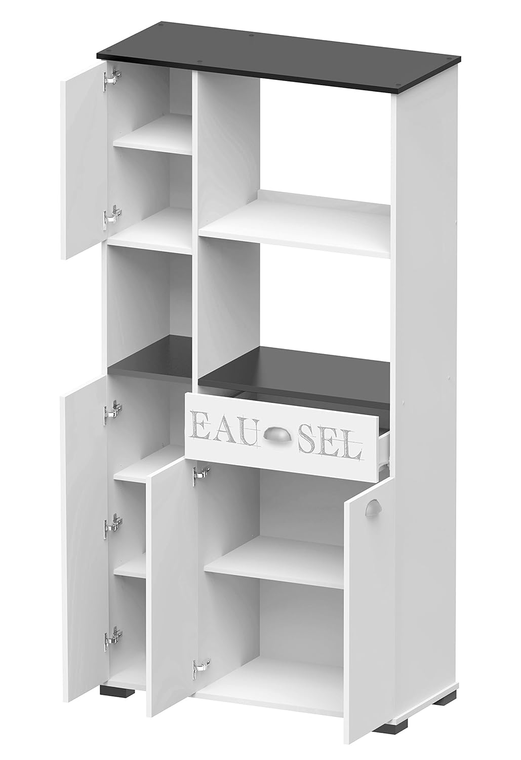 Suarez K101 1bt Asfeld Sideboard 4 Door 4 Shelves With Drawer