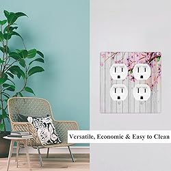 Pznen 2 Duplex Outlet Plates, Peach Blossom Pink