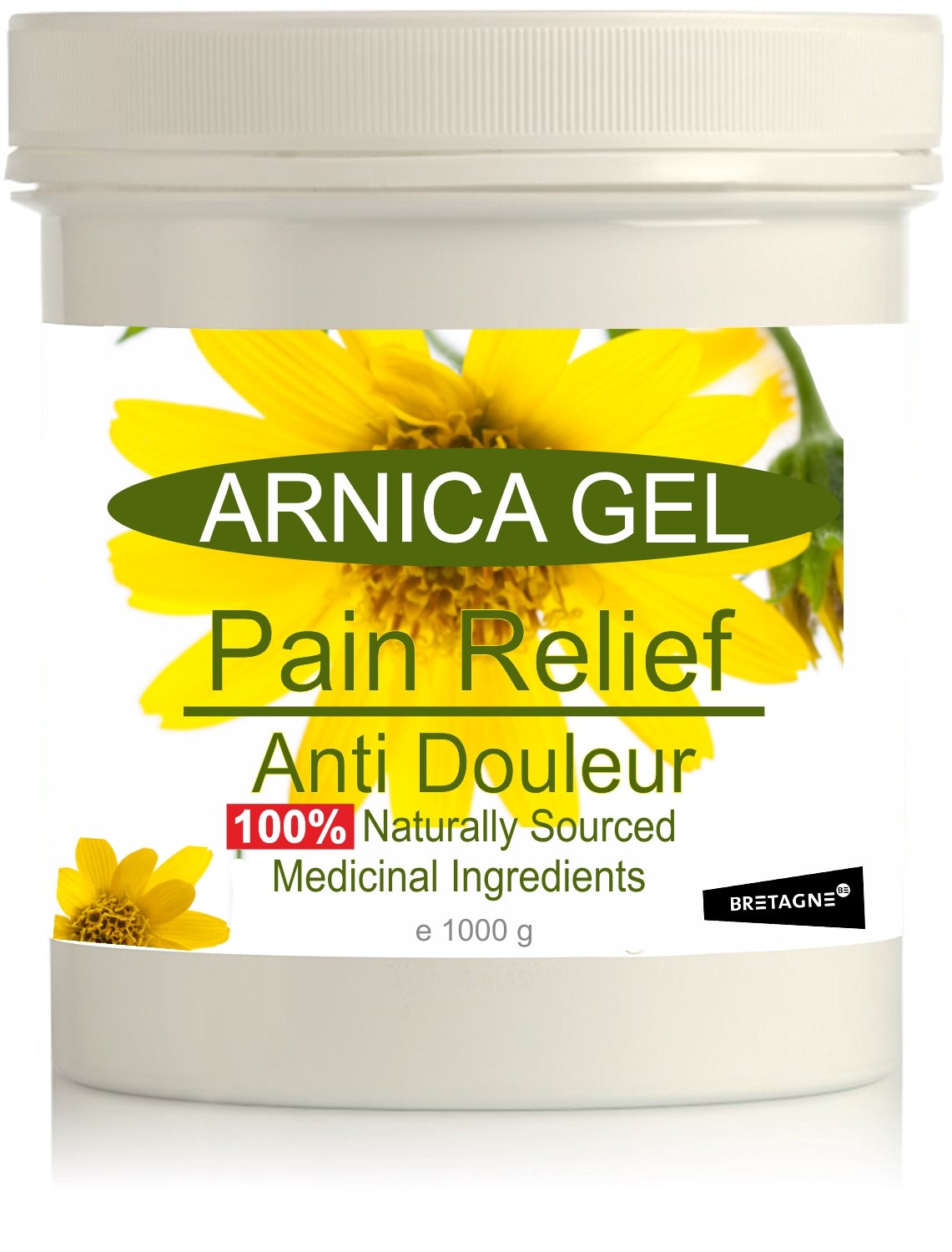 Arnica Gel 100 Natural 1000 ml Adults and Children, Muscle Joint Bump