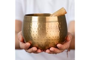VICMAMA Meditative Himalayan Singing Bowl with Mallet and Cushion ​-Tibetan Sound Bowls for Energy Healing, Mindfulness, Grounding, Sleep - Exquisite Feng Shui Meditation Bowls ​