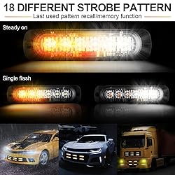 20 Pack LED Emergency Strobe Lights 6 LED Amber