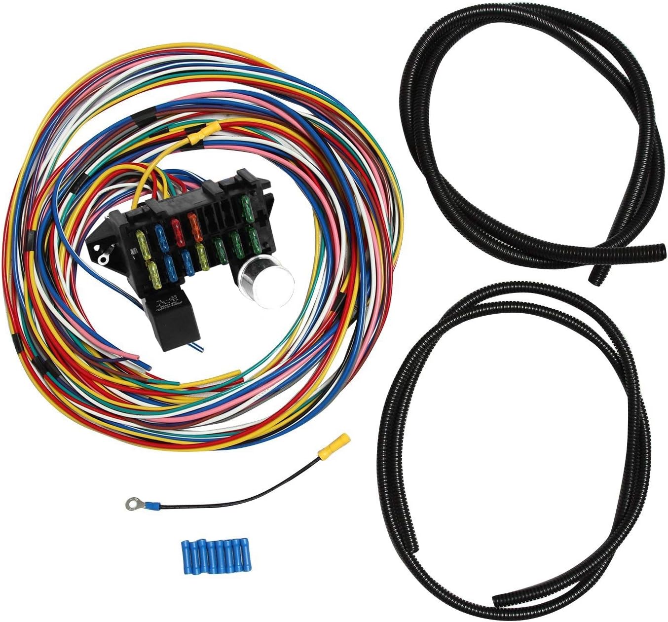 SUPERFASTRACING 12 Circuit Universal Wiring Harness Muscle Car Hot Rod Street Rod XL Wires
