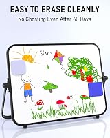 Nicpro Dry Erase Small Whiteboard A4 Double Sided Magnetic with Stand 21x30cm view 2