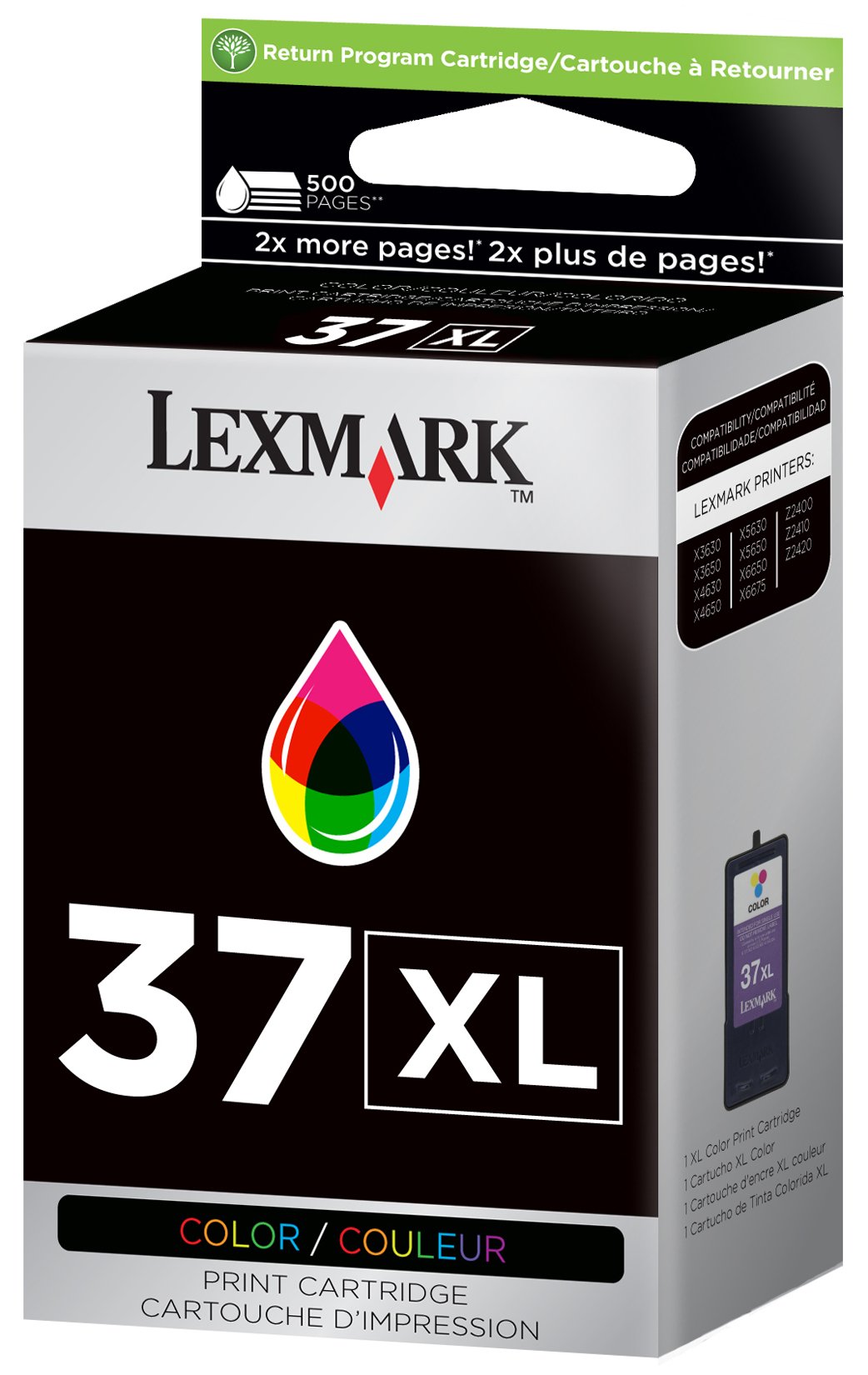 Lexmark Z2420, X3650, X4630, X4650, X5650, X6650, X6675 - #37XL Color Ink Cartridge