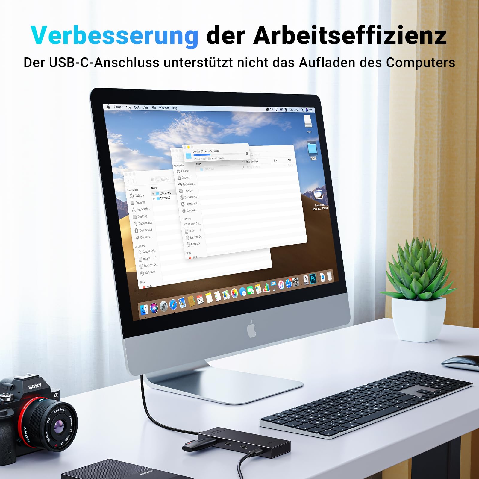 UGREEN USB C Hub 10 Gbps, Adapter mit 4*USB C 3.2 Ports, Hochgeschwindigkeits Multiport Splitter für iPhone 17 Serie, Galaxy S25 Serie, MacBook, iMac, iPad, Chromebook und mehr 4