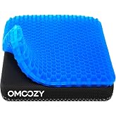 Gel Seat Cushion, Cooling Honeycomb Design for Office Chair Car Wheelchair | Cool &amp; Breathable, Soft &amp; Comfortable