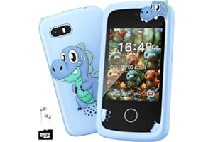 HETYUE Kids Smart Phone Toys for Boys - Gifts for Kid 3-12 Year Old - Real Cell Phones Toy with Dual Camera, Music Player, Toddler Learning Toy, Touch Screen - Toddlers Pretend Play Christmas Birthday Gift