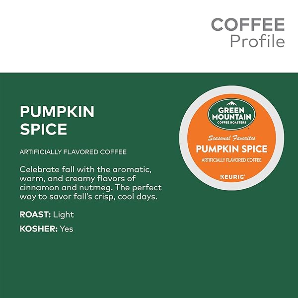 GREEN MOUNTAIN COFFEE ROASTERS SEASONAL SELECTIONS PUMPKIN SPICE 32 COUNT