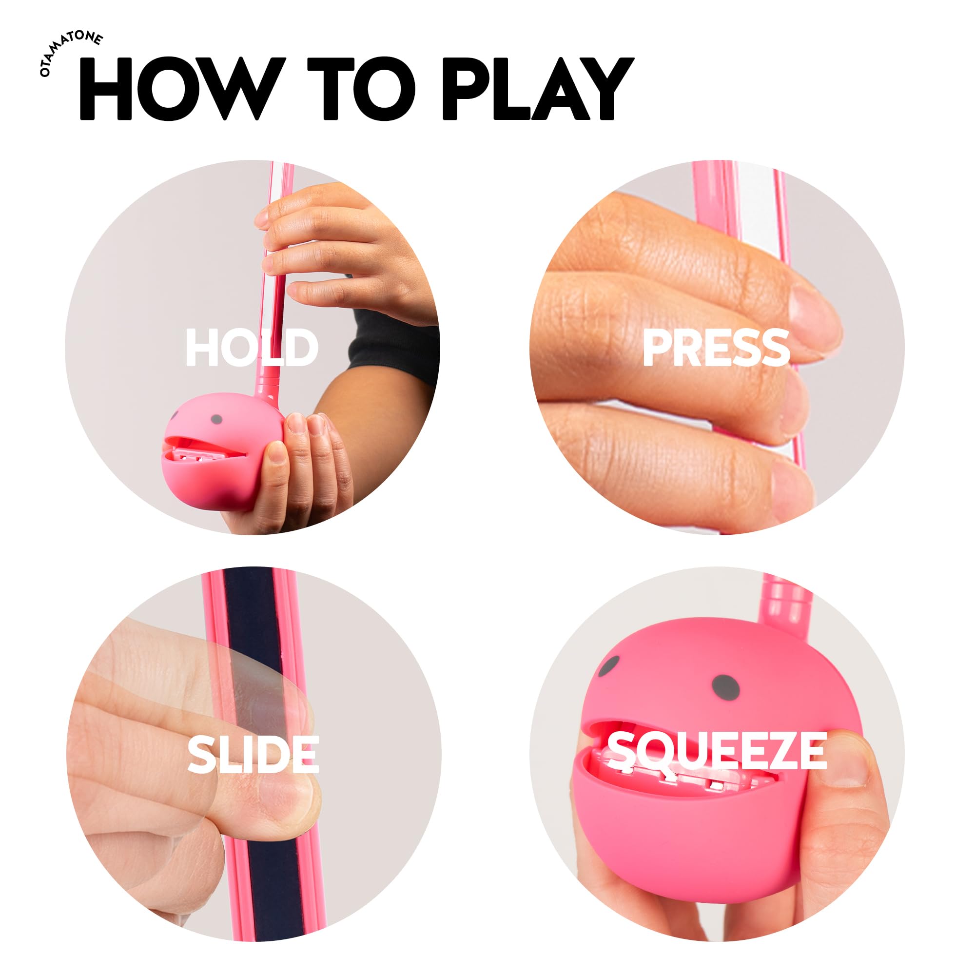 Otamatone Japanese Electronic Musical Instrument Portable Music Synthesizer from Japan by Maywa Denki Studio Award Winning, Educational Fun Gift for Children, Teens & Adults - Yellow & Hot Pink Set