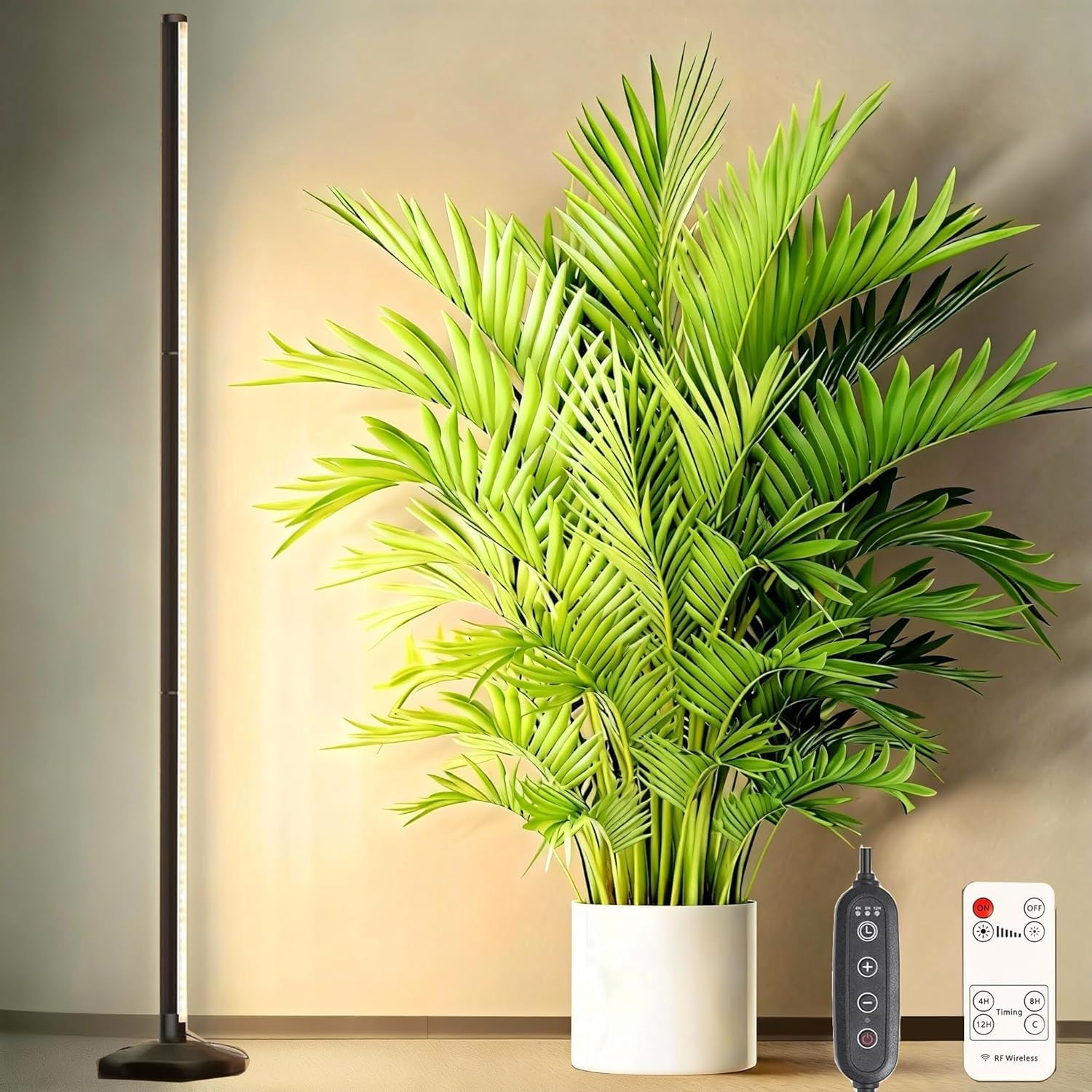 Photo 1 of 65 Inch Vertical Grow Lights for Indoor Plants: 48W, 6000K, 336 LEDs Full Spectrum LED Standing Plant Lights with Timer and 10 Level Dimmable Plant Growing Lamp for Greenhouse with Hanging Accessory