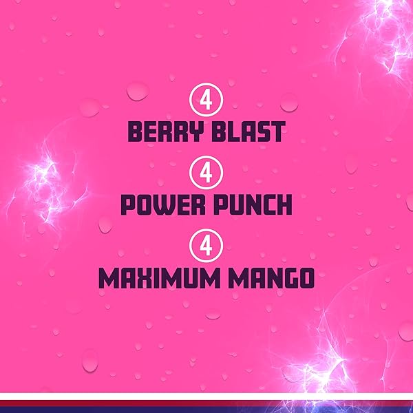 SPARKLING ICE ENERGY VARIETY 12PK. ENERGY DRINKS WITH VITAMINS + ANTIOXIDANTS, ZERO SUGAR, BERRY BLAST, MAXIMUM MANGO, POWER PUNCH FLAVORS. 12 FL OZ CANS.
