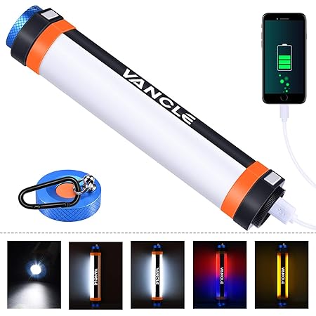 Vancle Camping Lampe, Camping Lichter USB Wiederaufladbare Power Bank Tragbare Hängende Magnetische Camp Licht für Das Wander