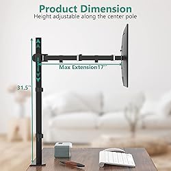 WALI Monitor Arm Mount for Desk, Single Extra Tall