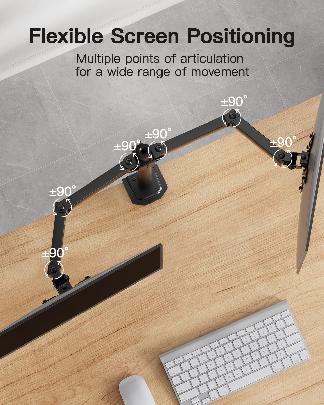 Mua HUANUO Dual Monitor Mount for 2 Monitors up to 30 inches, Heavy ...