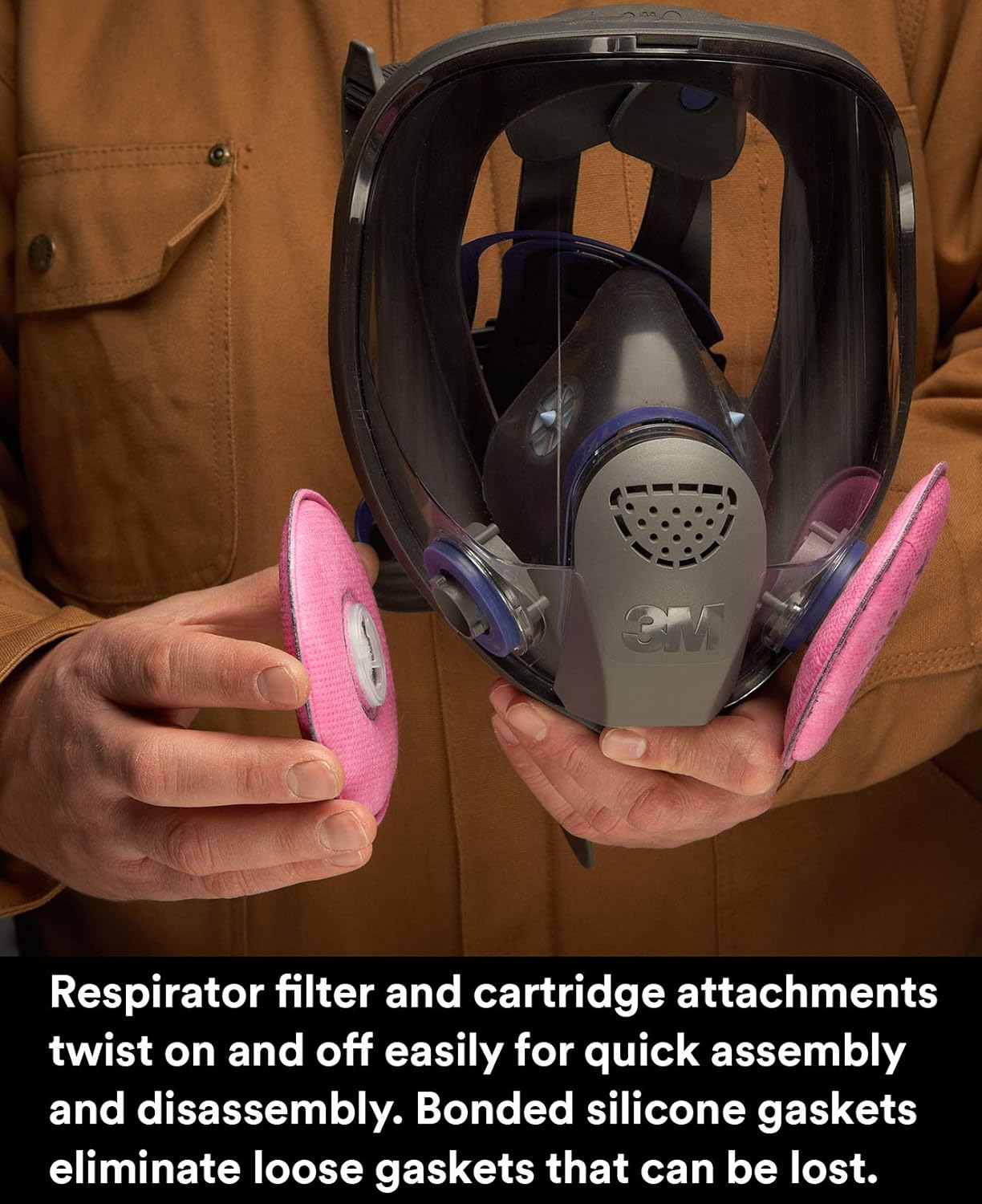 3M Personal Protective Equipment 3M Ultimate FX Full Facepiece Reusable Respirator FF-403, Mold, Painting, Sanding, Chemicals, Gases, Dust, Large, 70071606589: Industrial & Scientific