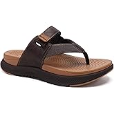ONCAI Mens Orthopedic Flip Flops Men's Walking Sandals with Arch Support Sport Recovery Sandal for Man size 7-14