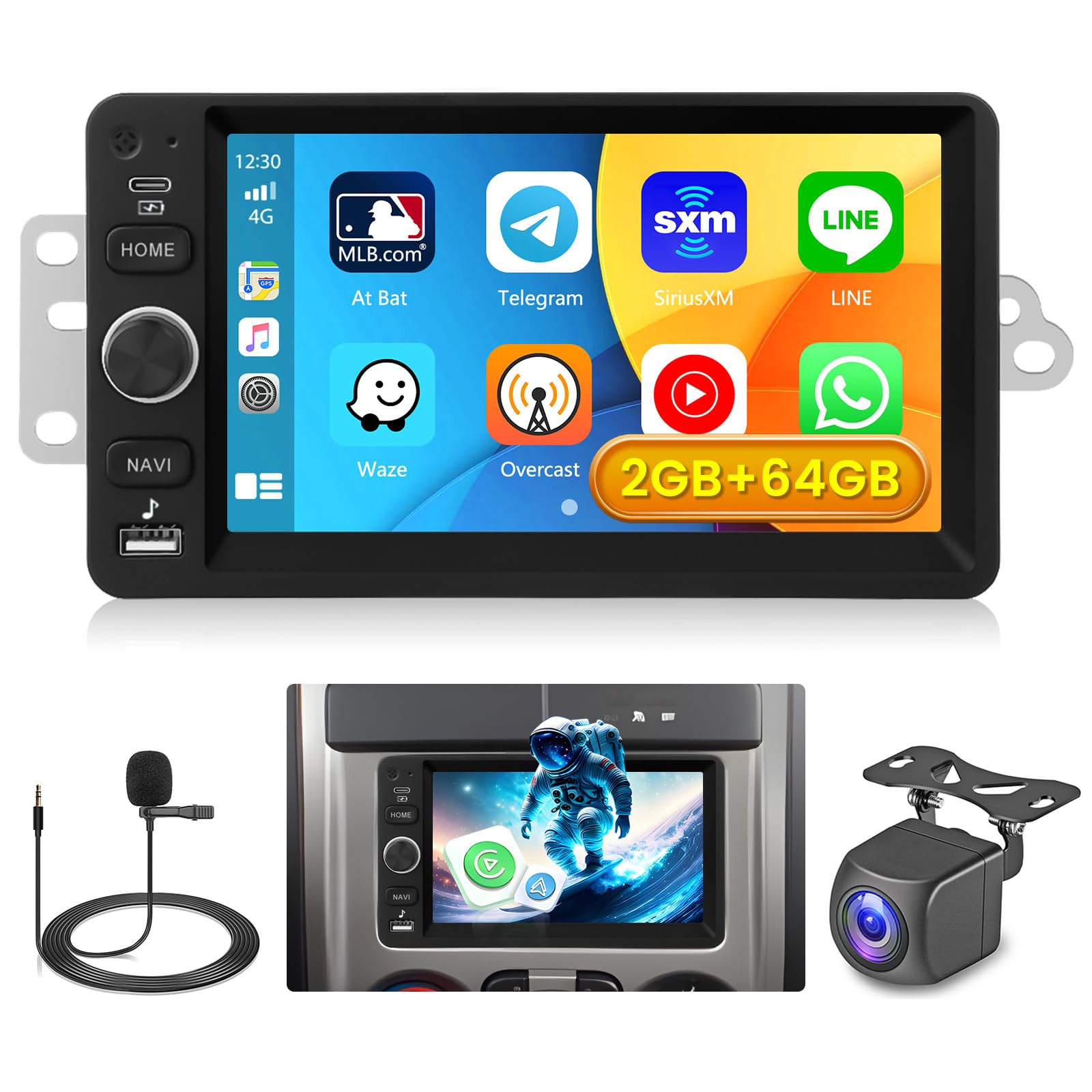 Photo 1 of [2+64GB] Android 15 Car Stereo for Chevy Chevrolet Silverado SSR Tahoe 2003-2006, GMC Siera Yukon 2003-2006, Hummer 2003-2007 with CarPlay Android Auto,7" HD Touchscreen Radio with GPS WiFi