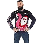 Men`s Ugly Christmas Sweater Unisex Women`s Funny Novelty Santa Pullover for Party 21018-ma XL