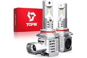 TOPIK 9005 HB3 LED Bulbs - 20000LM 600% Brighter 9005 Bulb, 1:1 Size 6000K White Halogen Replacement Plug and Play, Pack of 2
