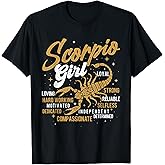 Scorpio Girl - Horoscope Astrology Zodiac Sign Birthday T-Shirt