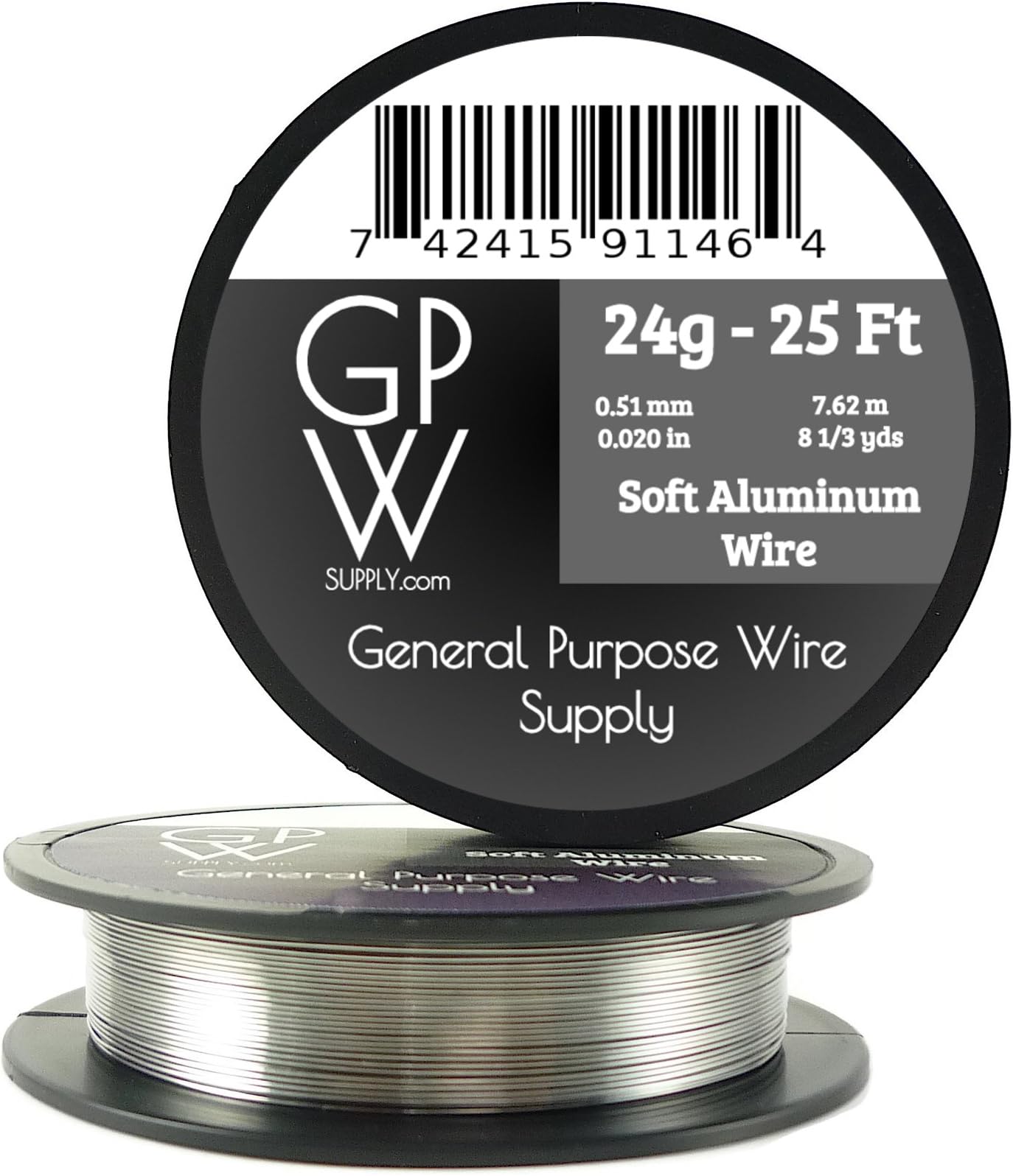 GPW Supply - Soft Aluminum Wire 24g 25 ft Bare Craft Wire