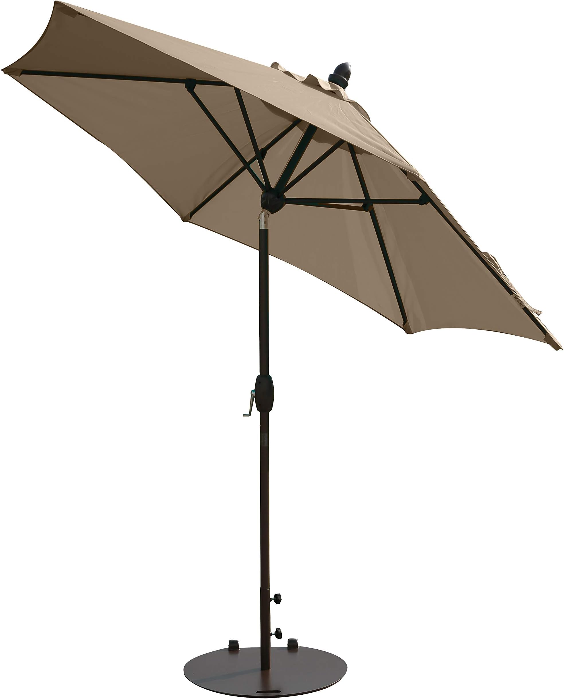 SORARA LIMA Parasol | Sand | Ø 230 cm | Round Sun Shading Garden Umbrella