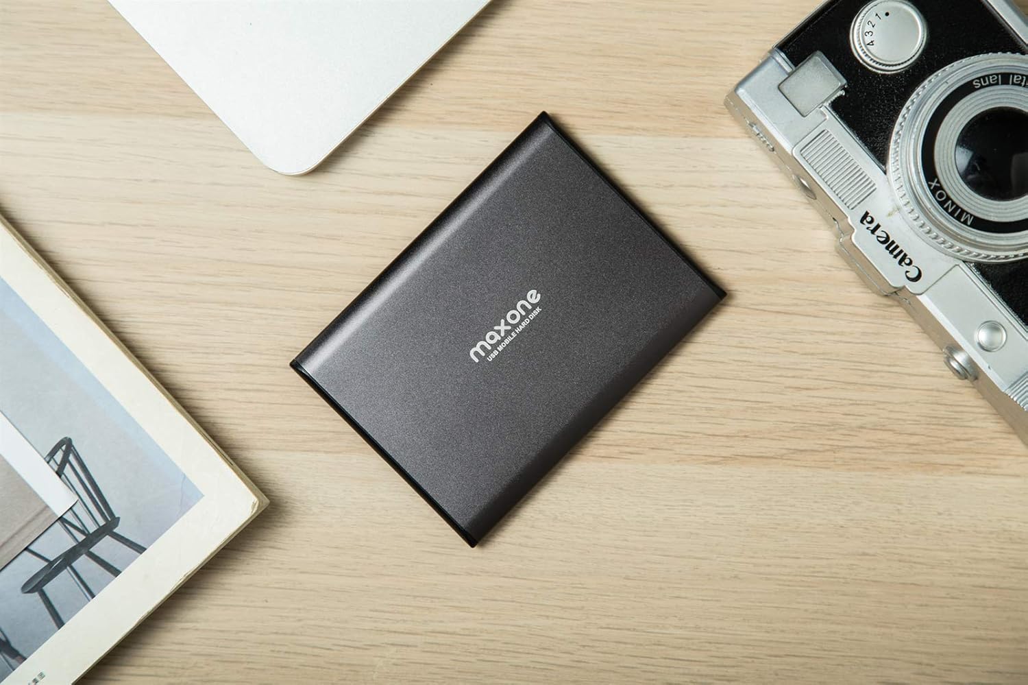 Maxone 500GB Ultra Slim Portable External Hard Drive HDD USB 3.0 for PC, Mac, Laptop, PS4, Xbox one - Charcoal Grey: Computers & Accessories