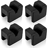 Toolly 4 Pack Jack Pad Adapter for Jack Stand, 2-3 Ton Universal Heavy Duty Floor Rubber Jack Pads Slotted Frame Rail Pinch W