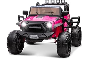 Hikiddo 24V Kids Ride on Truck 2 Seater, Electric Car Vehicle for Kids with Parent Remote Control for Boys and Girls