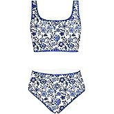 blibean Teen Girls Swimsuits Two Piece Bikini Sets with Chest Pad Size 6-15 Years